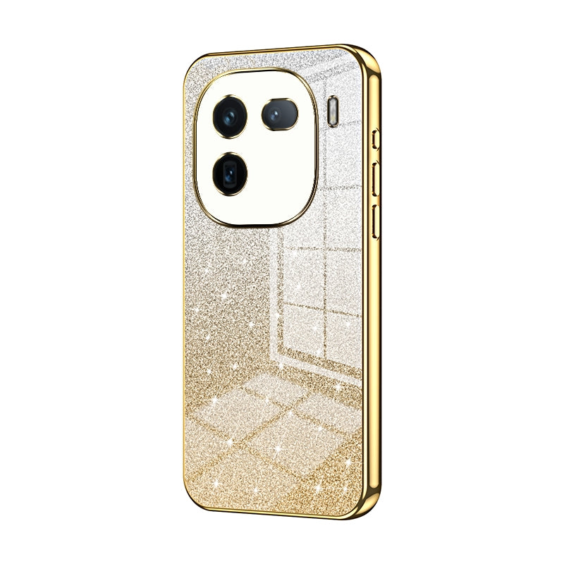 vivo iQOO 12 Pro Luxury Glitter Gradient Powder Electroplated Case with Advanced Protection and Style