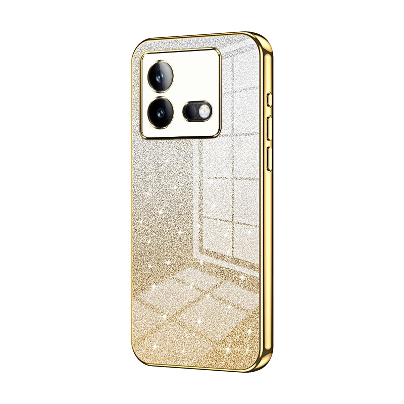 vivo iQOO Neo8 Luxury Glitter Gradient Powder Electroplated Case with Advanced Protection and Style