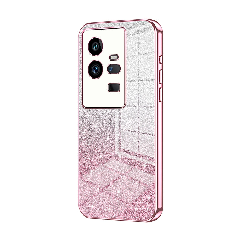 vivo iQOO 11 Pro Luxury Glitter Gradient Powder Electroplated Case with Advanced Protection and Style