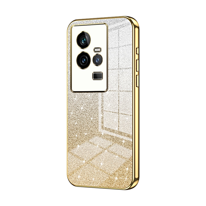 vivo iQOO 11 Luxury Glitter Gradient Powder Electroplated Case with Advanced Protection and Style