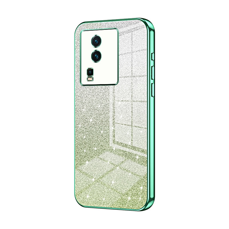 vivo iQOO Neo7 Luxury Glitter Gradient Powder Electroplated Case with Advanced Protection and Style
