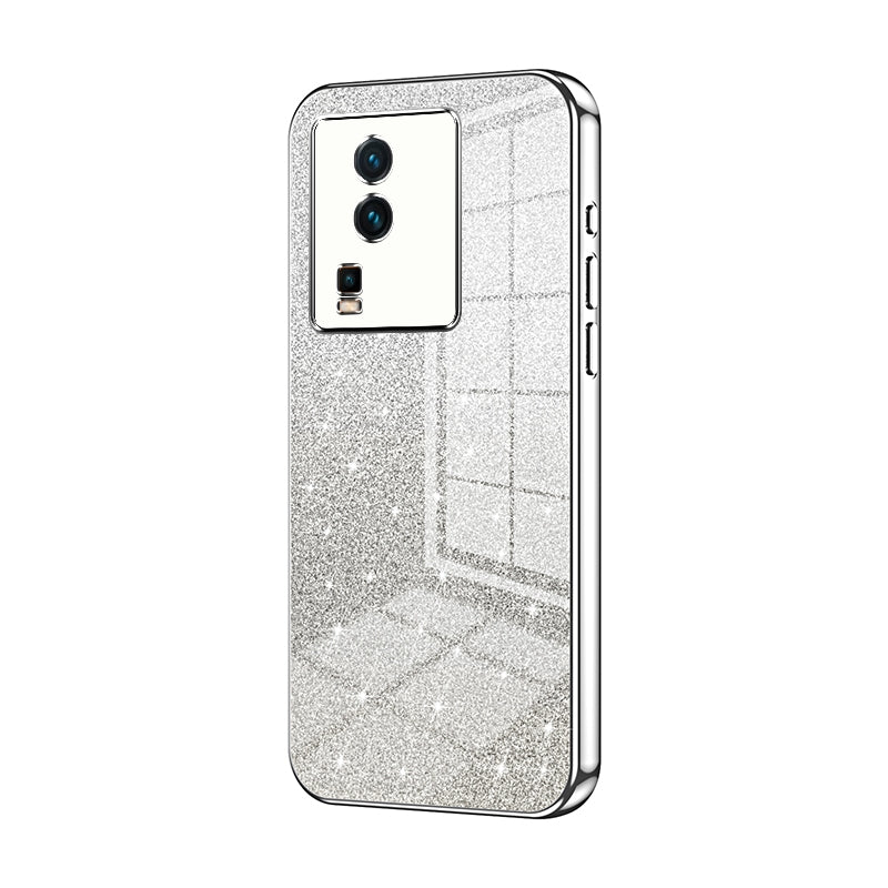 vivo iQOO Neo7 Luxury Glitter Gradient Powder Electroplated Case with Advanced Protection and Style