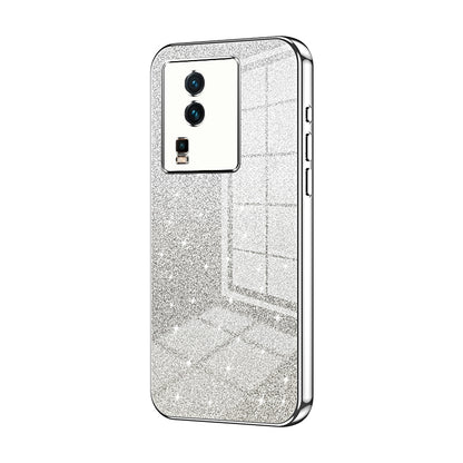 vivo iQOO Neo7 Luxury Glitter Gradient Powder Electroplated Case with Advanced Protection and Style