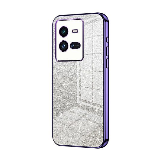 vivo iQOO 10 Pro Luxury Glitter Gradient Powder Electroplated Case with Advanced Protection and Style