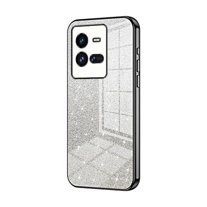 vivo iQOO 10 Pro Luxury Glitter Gradient Powder Electroplated Case with Advanced Protection and Style