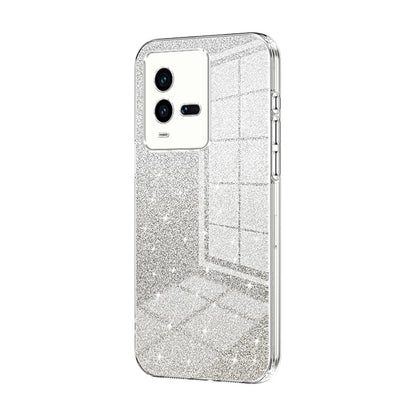 vivo iQOO 10 Luxury Glitter Gradient Powder Electroplated Case with Advanced Protection and Style