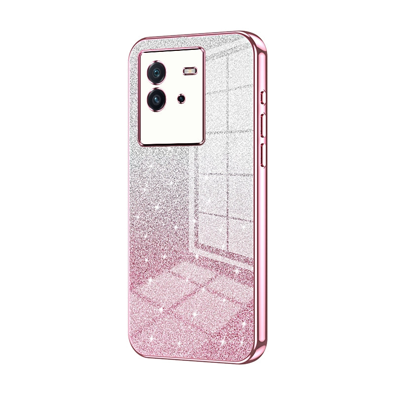 vivo iQOO Neo6 Luxury Glitter Gradient Powder Electroplated Case with Advanced Protection and Style