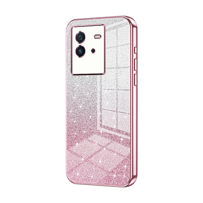 vivo iQOO Neo6 Luxury Glitter Gradient Powder Electroplated Case with Advanced Protection and Style