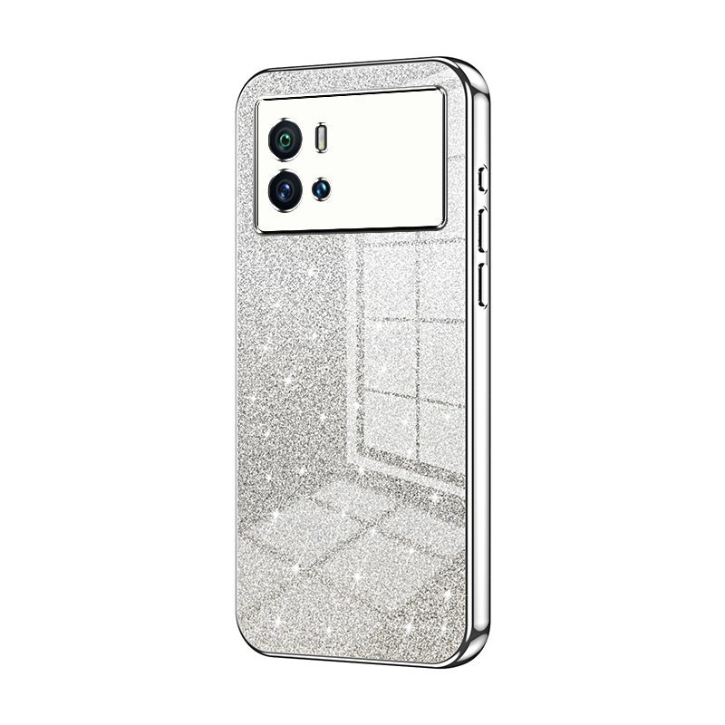 vivo iQOO 9 Luxury Glitter Gradient Powder Electroplated Case with Advanced Protection and Style