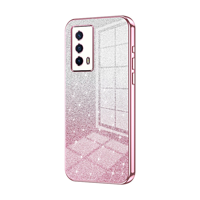vivo iQOO Z5 Luxury Glitter Gradient Powder Electroplated Case with Advanced Protection and Style