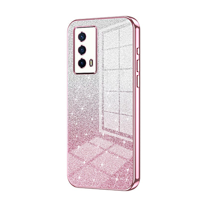 vivo iQOO Z5 Luxury Glitter Gradient Powder Electroplated Case with Advanced Protection and Style