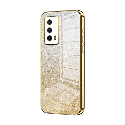 vivo iQOO Z5 Luxury Glitter Gradient Powder Electroplated Case with Advanced Protection and Style