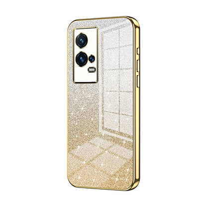 vivo iQOO 8 Pro Luxury Glitter Gradient Powder Electroplated Case with Advanced Protection and Style
