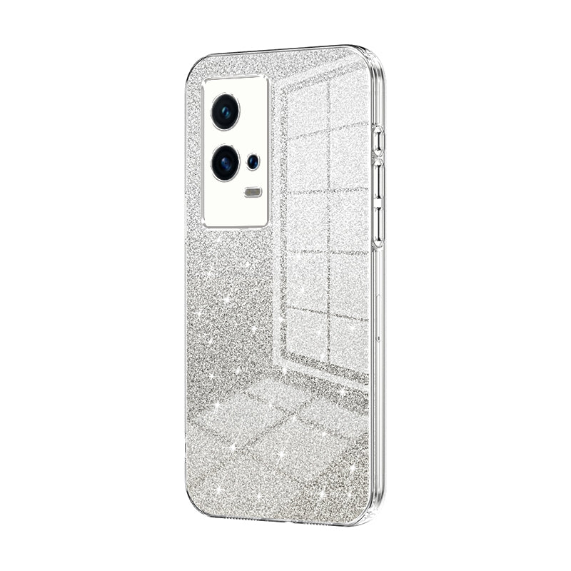 vivo iQOO 8 Pro Luxury Glitter Gradient Powder Electroplated Case with Advanced Protection and Style