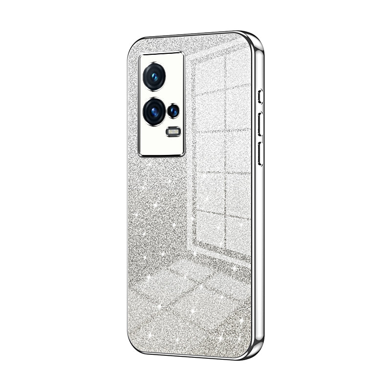 vivo iQOO 8 Pro Luxury Glitter Gradient Powder Electroplated Case with Advanced Protection and Style