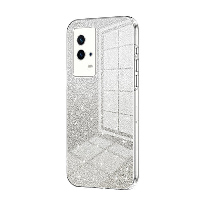 vivo iQOO 8 Luxury Glitter Gradient Powder Electroplated Case with Advanced Protection and Style