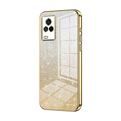 vivo iQOO 7 Luxury Glitter Gradient Powder Electroplated Case with Advanced Protection and Style