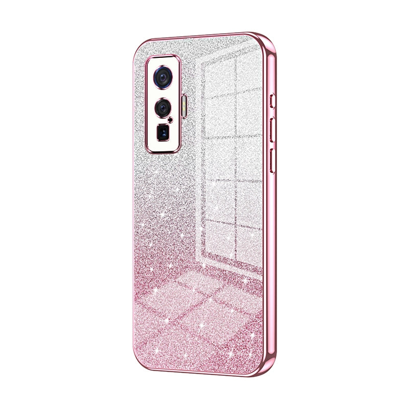 vivo iQOO 5 Pro Luxury Glitter Gradient Powder Electroplated Case with Advanced Protection and Style