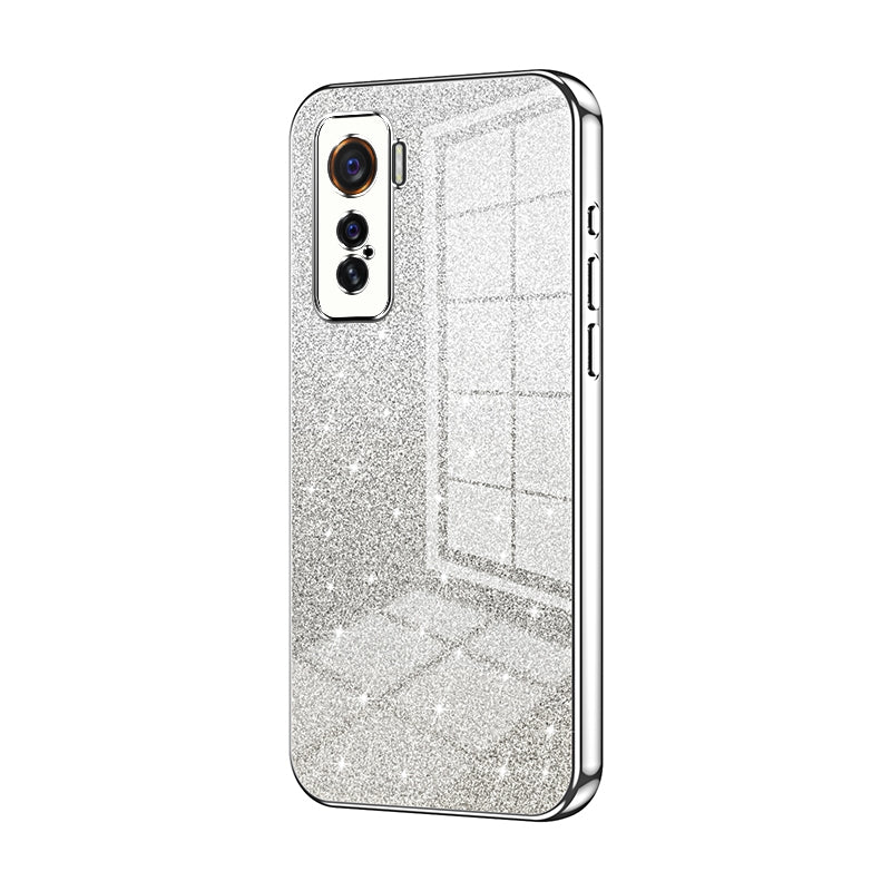 vivo iQOO 5 Luxury Glitter Gradient Powder Electroplated Case with Advanced Protection and Style