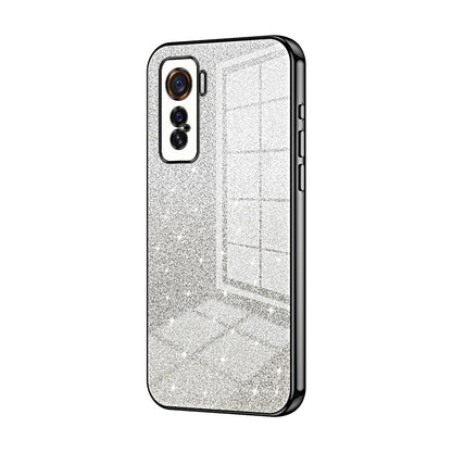 vivo iQOO 5 Luxury Glitter Gradient Powder Electroplated Case with Advanced Protection and Style