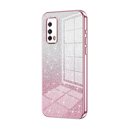 vivo iQOO Z1X Luxury Glitter Gradient Powder Electroplated Case with Advanced Protection and Style