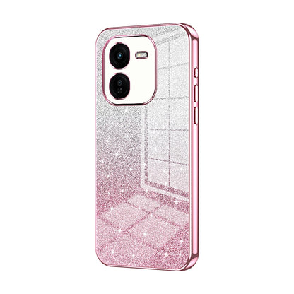 vivo iQOO Z9x Luxury Glitter Gradient Powder Electroplated Case with Advanced Protection and Style