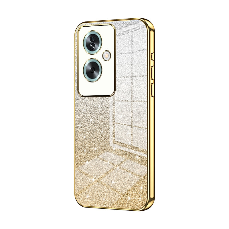 OPPO A2 Luxury Glitter Gradient Powder Electroplated Case with Advanced Protection and Style