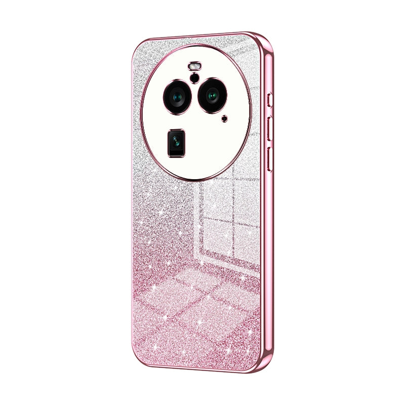 OPPO Find X6 Pro Luxury Glitter Gradient Powder Electroplated Case with Advanced Protection and Style