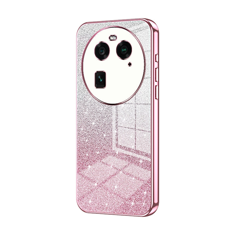 OPPO Find X6 Luxury Glitter Gradient Powder Electroplated Case with Advanced Protection and Style