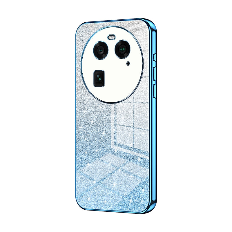 OPPO Find X6 Luxury Glitter Gradient Powder Electroplated Case with Advanced Protection and Style