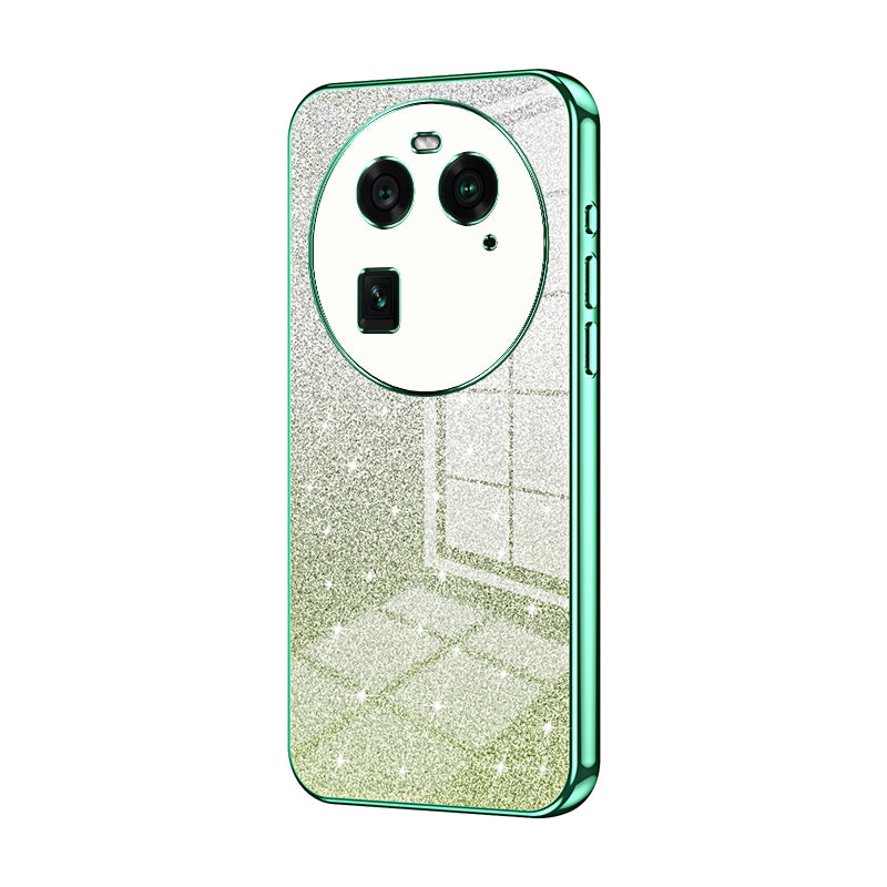 OPPO Find X6 Luxury Glitter Gradient Powder Electroplated Case with Advanced Protection and Style