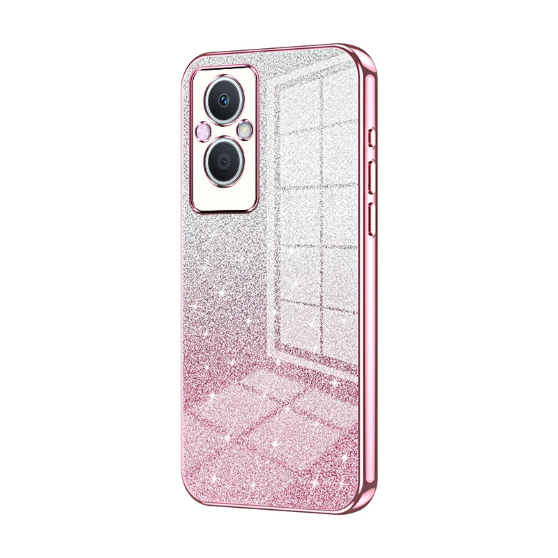 OPPO F21 Pro 5G Luxury Glitter Gradient Powder Electroplated Case with Advanced Protection and Style