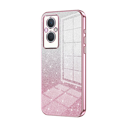 OPPO F21 Pro 5G Luxury Glitter Gradient Powder Electroplated Case with Advanced Protection and Style