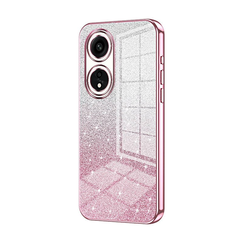 OPPO A1 Pro Luxury Glitter Gradient Powder Electroplated Case with Advanced Protection and Style