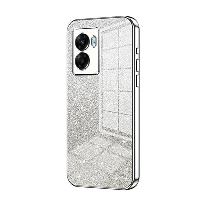 OPPO A57 5G Luxury Glitter Gradient Powder Electroplated Case with Advanced Protection and Style