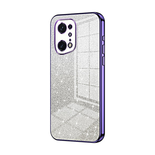 OPPO Find X5 Pro Luxury Glitter Gradient Powder Electroplated Case with Advanced Protection and Style