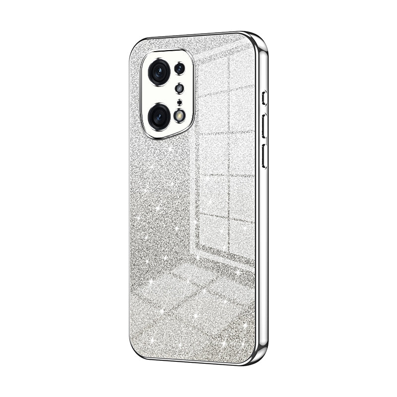 OPPO Find X5 Pro Luxury Glitter Gradient Powder Electroplated Case with Advanced Protection and Style