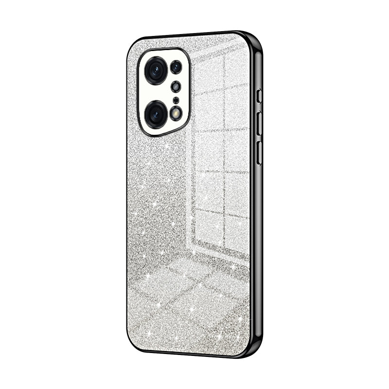 OPPO Find X5 Pro Luxury Glitter Gradient Powder Electroplated Case with Advanced Protection and Style