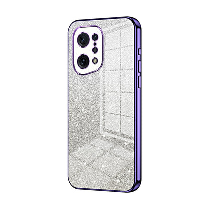 OPPO Find X5 Luxury Glitter Gradient Powder Electroplated Case with Advanced Protection and Style
