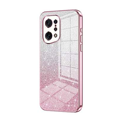 OPPO Find X5 Luxury Glitter Gradient Powder Electroplated Case with Advanced Protection and Style