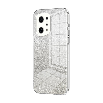 OPPO Find X5 Luxury Glitter Gradient Powder Electroplated Case with Advanced Protection and Style