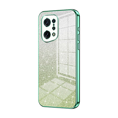 OPPO Find X5 Luxury Glitter Gradient Powder Electroplated Case with Advanced Protection and Style