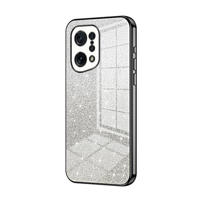 OPPO Find X5 Luxury Glitter Gradient Powder Electroplated Case with Advanced Protection and Style