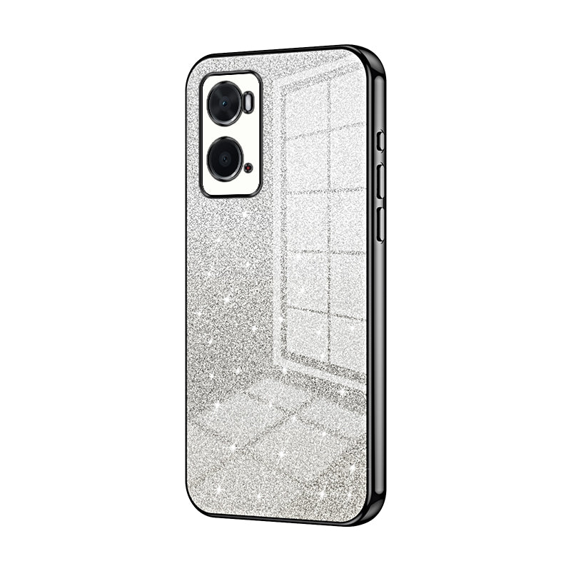 OPPO A76 Luxury Glitter Gradient Powder Electroplated Case with Advanced Protection and Style