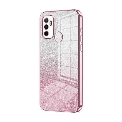OPPO A53 2020 Luxury Glitter Gradient Powder Electroplated Case with Advanced Protection and Style