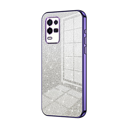 OPPO K9x Luxury Glitter Gradient Powder Electroplated Case with Advanced Protection and Style