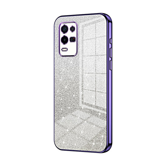 OPPO K9x Luxury Glitter Gradient Powder Electroplated Case with Advanced Protection and Style