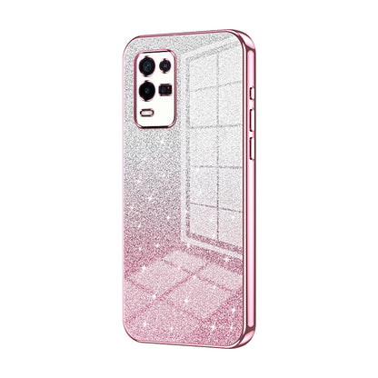 OPPO K9x Luxury Glitter Gradient Powder Electroplated Case with Advanced Protection and Style