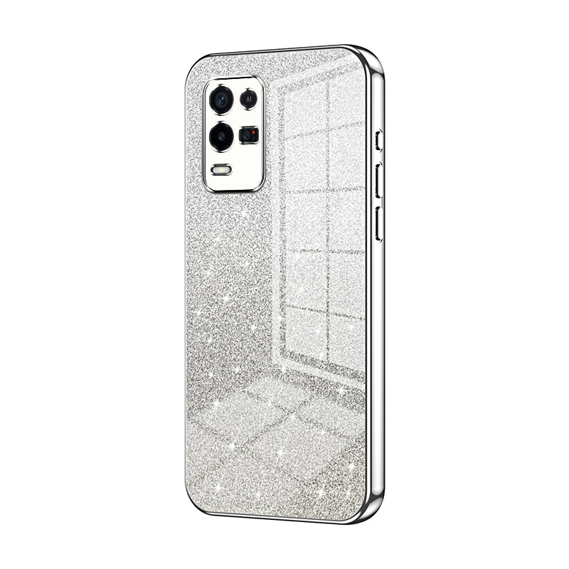 OPPO K9x Luxury Glitter Gradient Powder Electroplated Case with Advanced Protection and Style