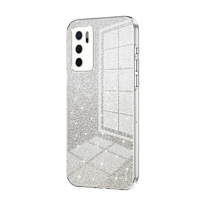 OPPO A16 Luxury Glitter Gradient Powder Electroplated Case with Advanced Protection and Style